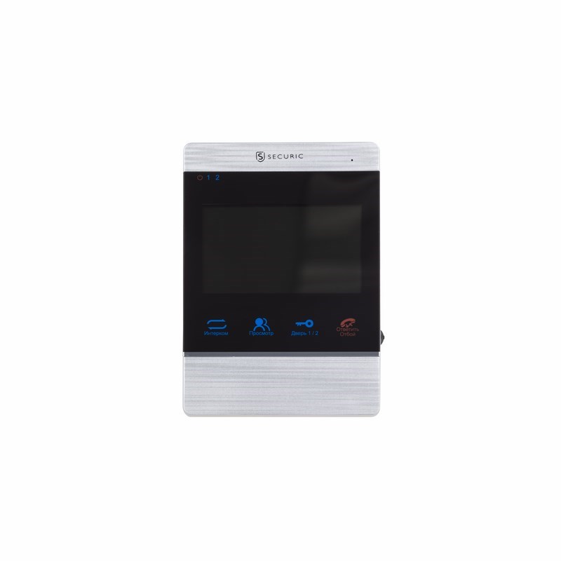 Цветной монитор  видеодомофона 4,3" формата AHD, с сенсорным управлением, детектором движения, функцией фото- и видеозаписи (модель AC-332) securic