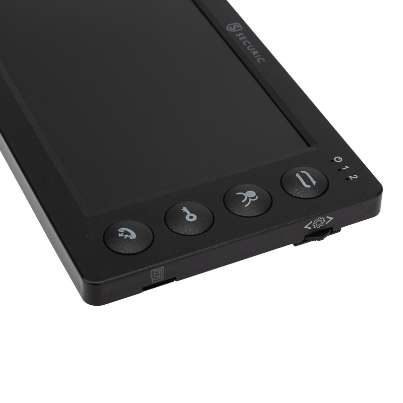 Цветной монитор  видеодомофона 7" формата AHD(1080P), с детектором движения, функцией фото- и видеозаписи. Цвет черный (модель AC-435) securic